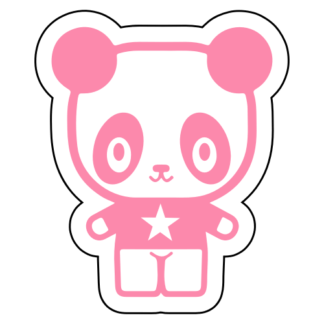 Young Star Panda Sticker (Pink)